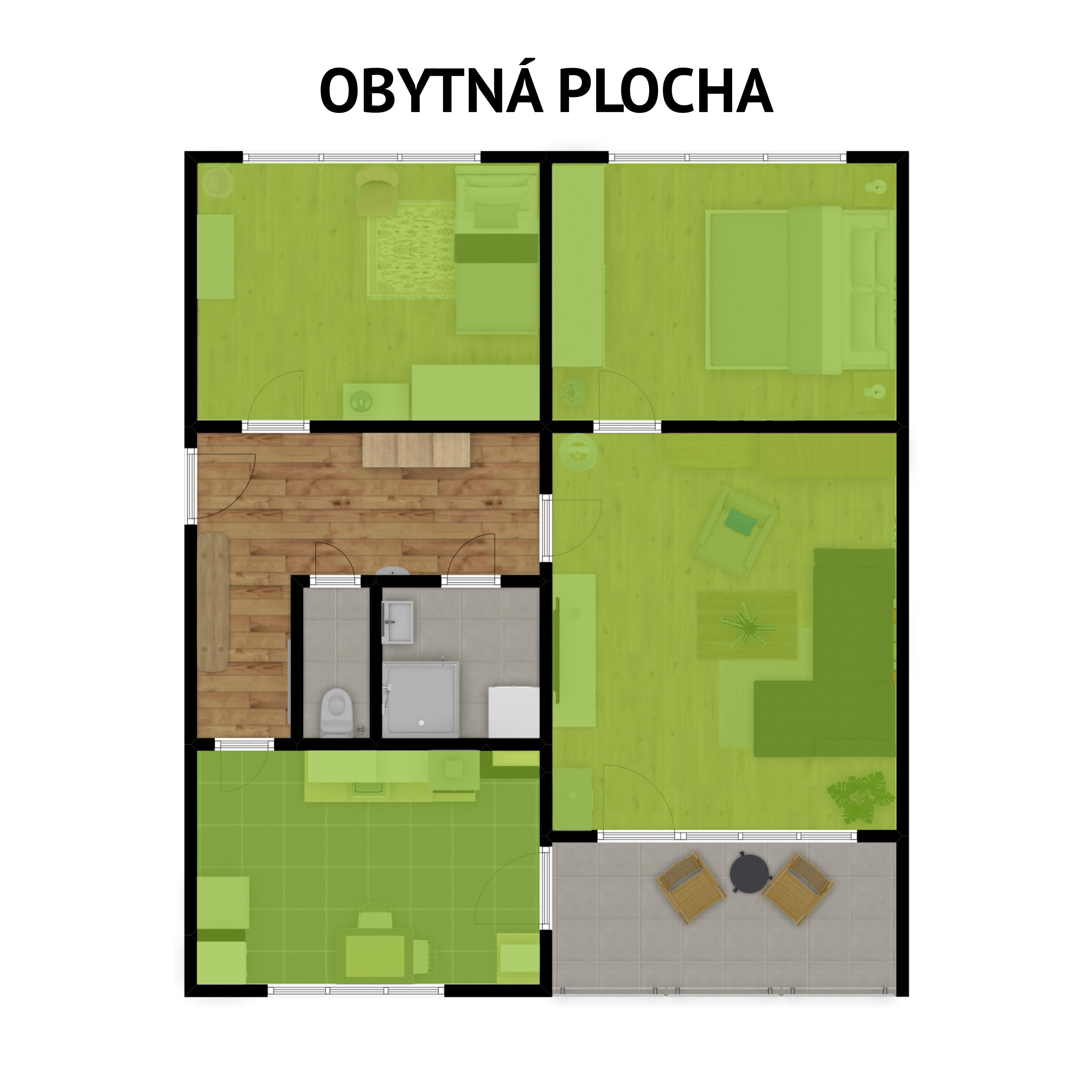Schéma obytné plochy