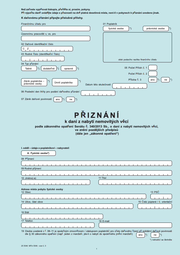 Daň z nabytí nemovitosti