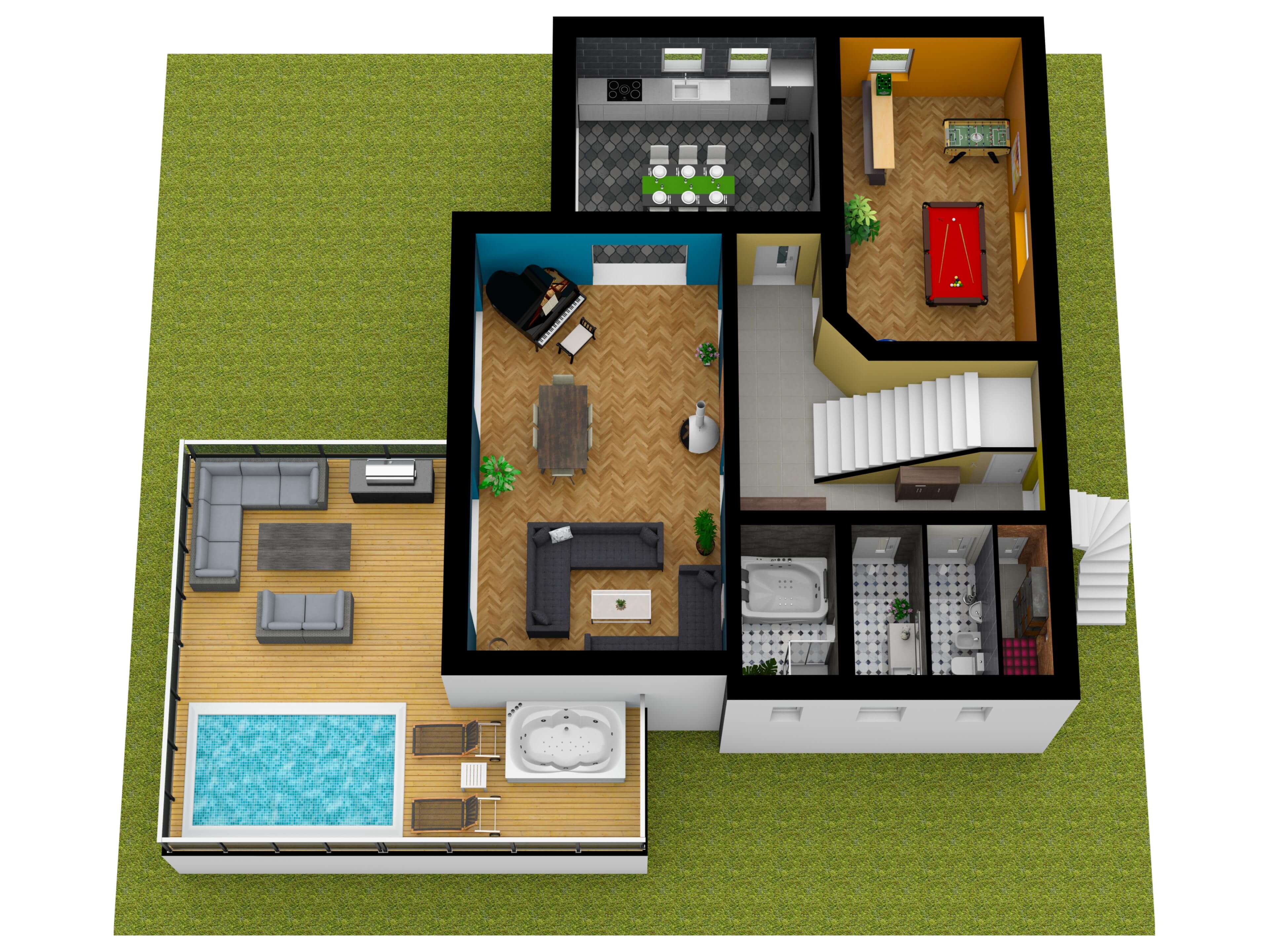 Ukázka realizace - pudorys-a-3D-pohled