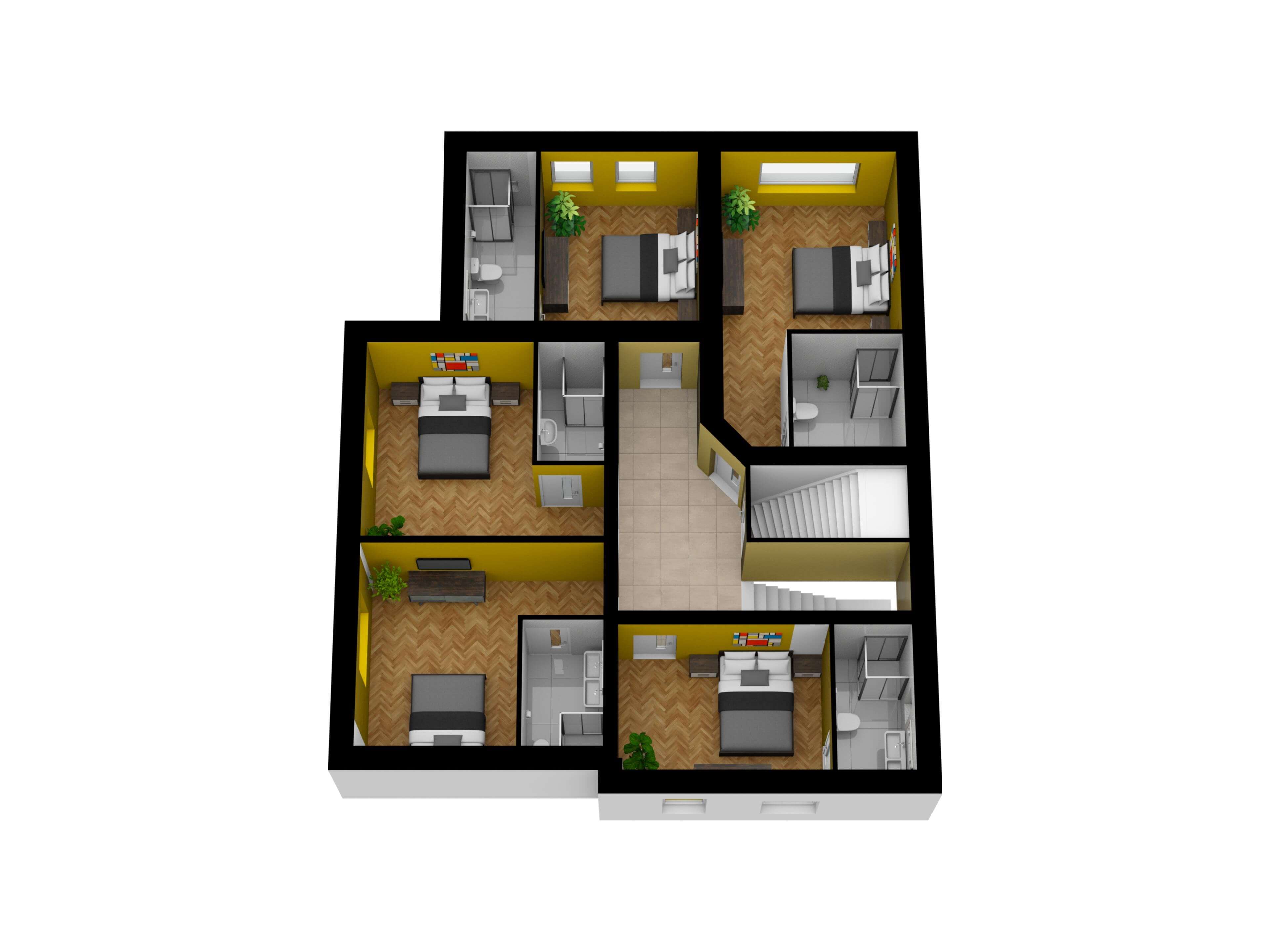 Ukázka realizace - pudorys-a-3D-pohled